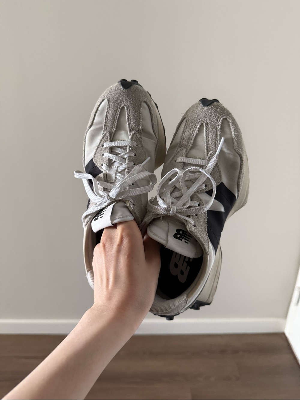 New Balance White & Black Casual Trainer Sneakers
